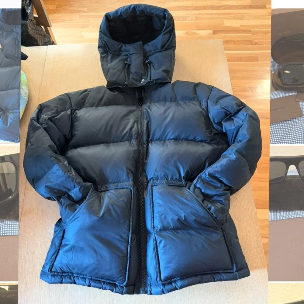 Ralph Lauren Denim & Supply Womens Black Down XL Puffer Jacket Hood warm rare - Picture 2 of 15